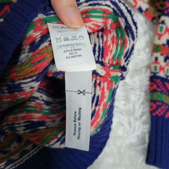 NWT J. Crew Fair Isle 100% Lambs Wool Crewneck Sweater - Size XS - Picture 9 of 11